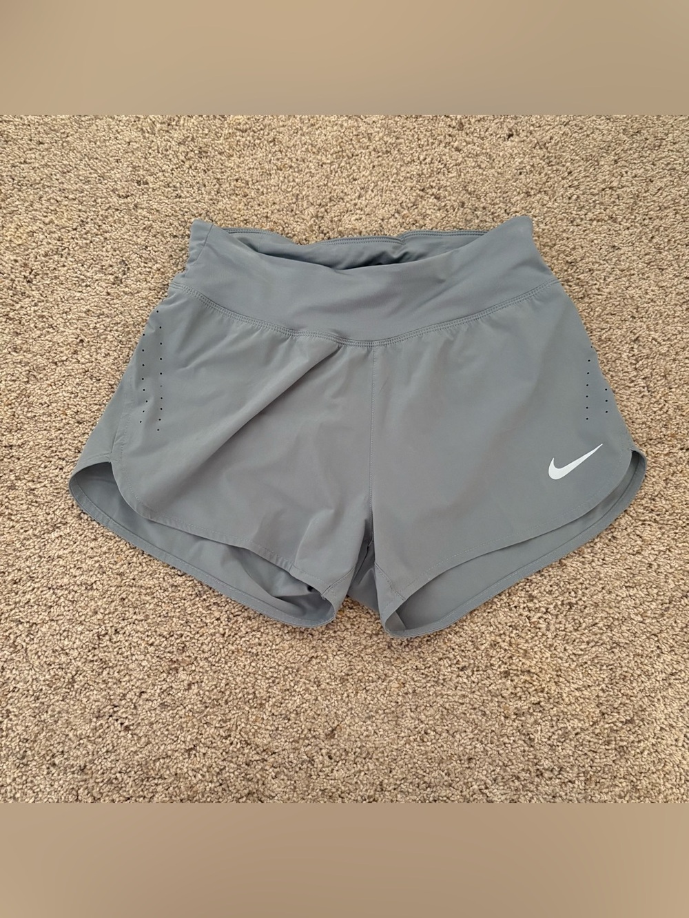 Nike Women's Light Gray Athletic Running Shorts